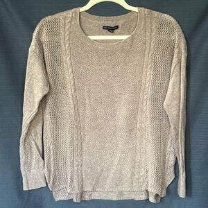 American Eagle Outfitters Women’s Brown Cable Detail Sweater – Medium